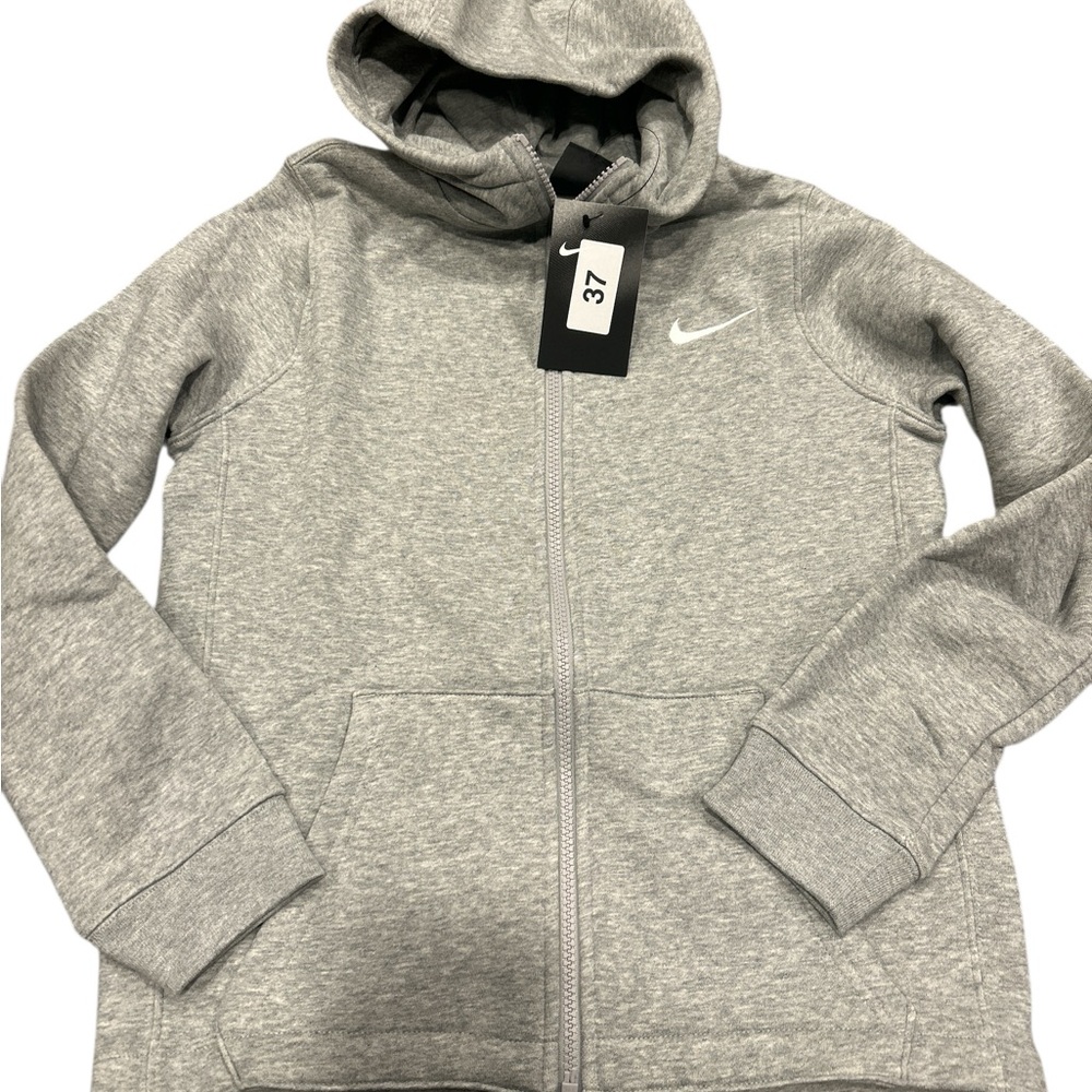 Nike Kids Heather Gray Zip-Up Hoodie youth XL
